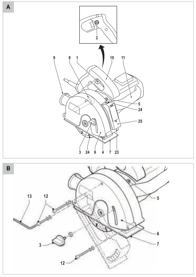 VONROC WC502AC Wall Groove Cutter Laser Slit Cutter - fig