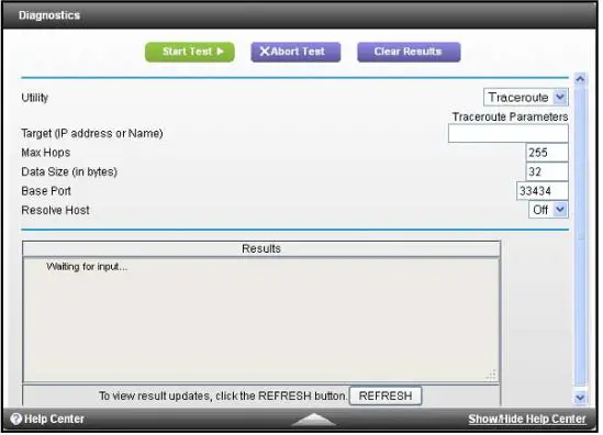 AC1750 WiFi Cable Modem Router C6300 - Diagnostics Traceroute