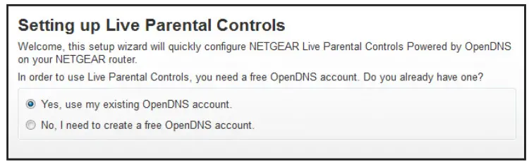 Setting up live parental Controls
