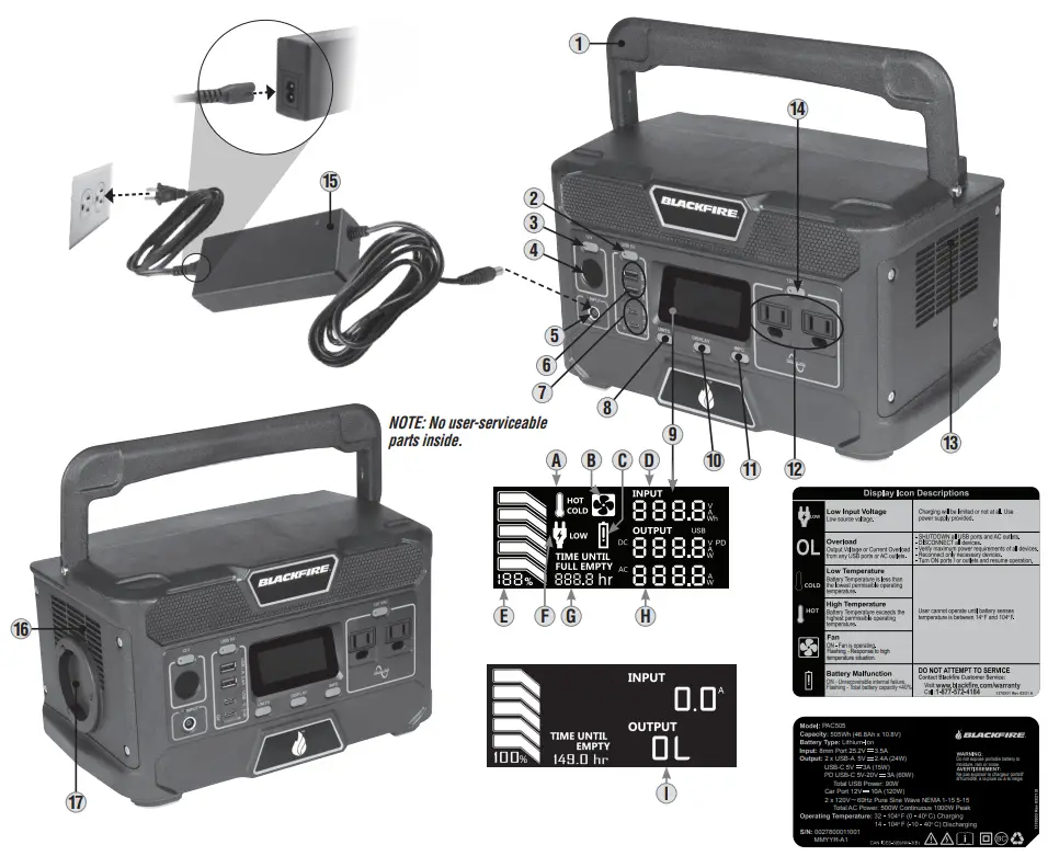 BLACKFIRE PAC505 Portable Power Station - 1
