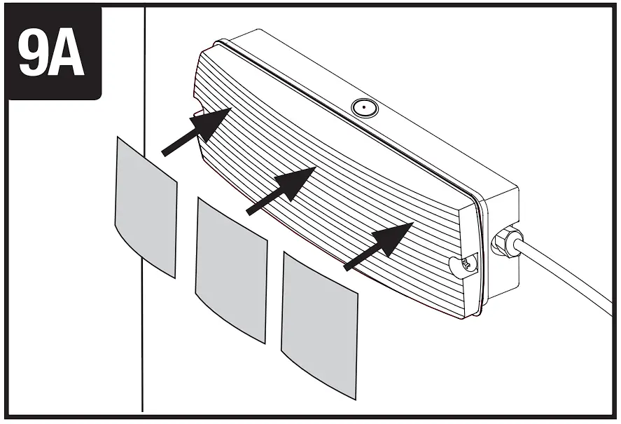 EN-EMBH LED Emer Manual Bulkhead 7W Installation illustration