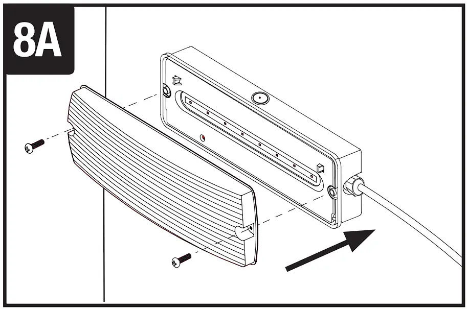 EN-EMBH LED Emer Manual Bulkhead 7W Installation illustration