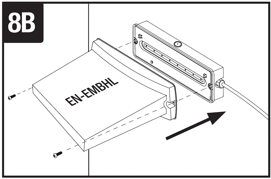 EN-EMBH LED Emer Manual Bulkhead 7W Installation illustration