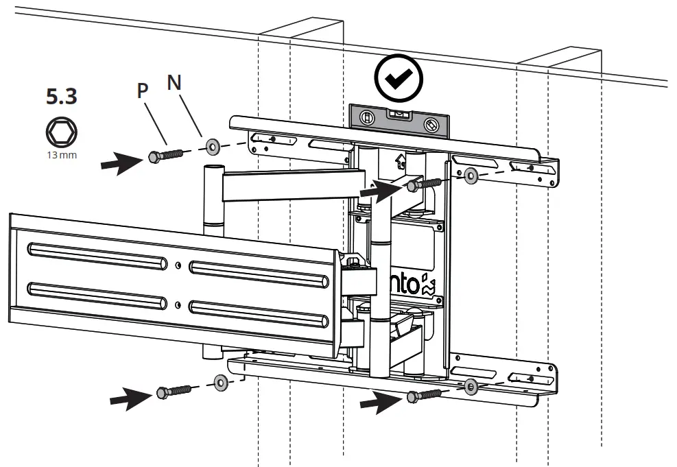 kanto SDX600 Full Motion Anti Theft Security TV Mount - fig15