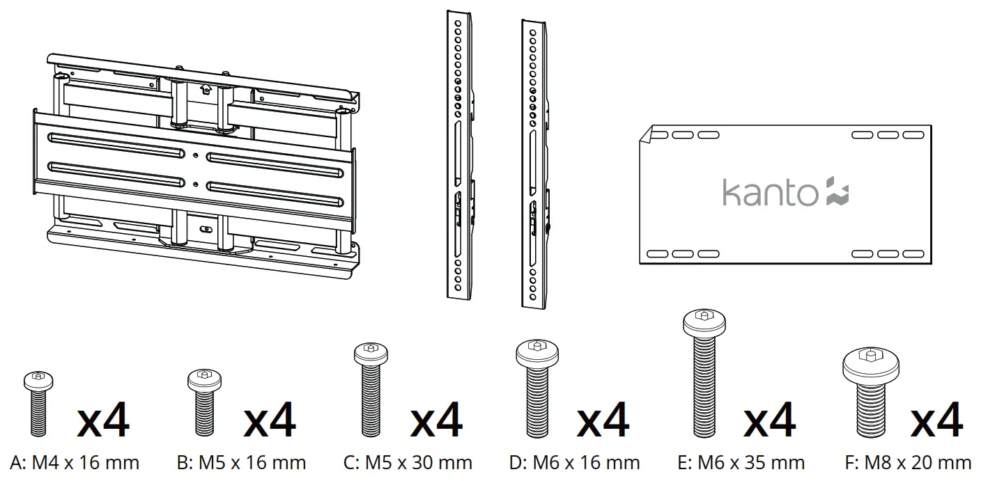 kanto SDX600 Full Motion Anti Theft Security TV Mount - fig2