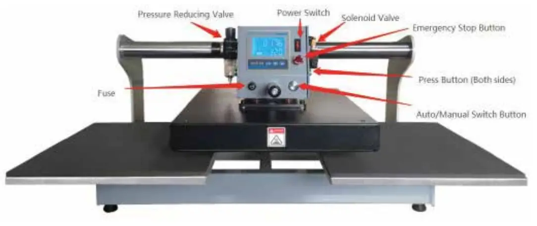 All American TQ 4050 Proxima Semi Auto Dual Heat Press - parts