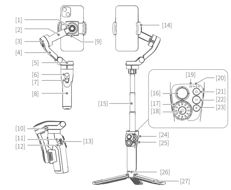FeiyuTech VIMBLE 3 Axis Handheld Gimbal for Smartphone - . Overview