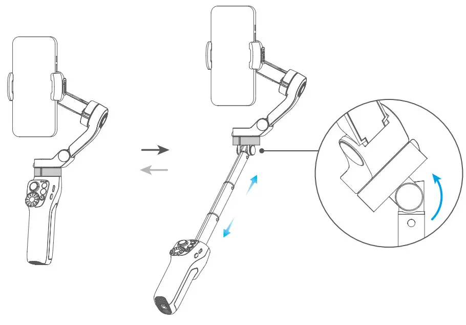 FeiyuTech VIMBLE 3 Axis Handheld Gimbal for Smartphone - . Switching 2