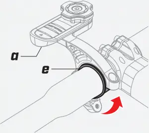 Install the out-front mount over the spacer