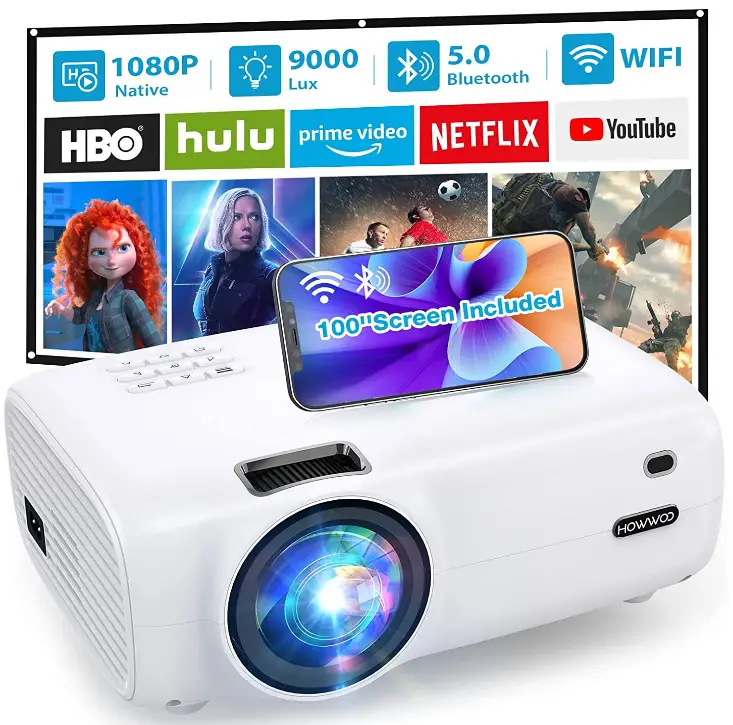 HOWWOO-BL-43-1080P-Wi-Fi-and-Bluetooth-Projector