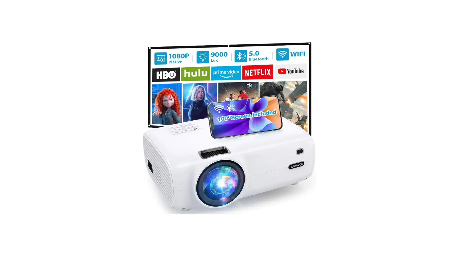 Howwoo ‎bl-43 Projector With Wifi And Bluetooth Instruction Manual