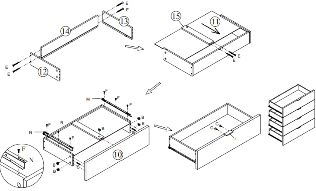 kogan SLHONEYCDBA Honeycomb Chest of Drawers 07