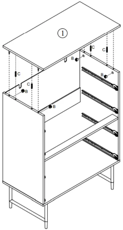 kogan SLHONEYCDBA Honeycomb Chest of Drawers 14