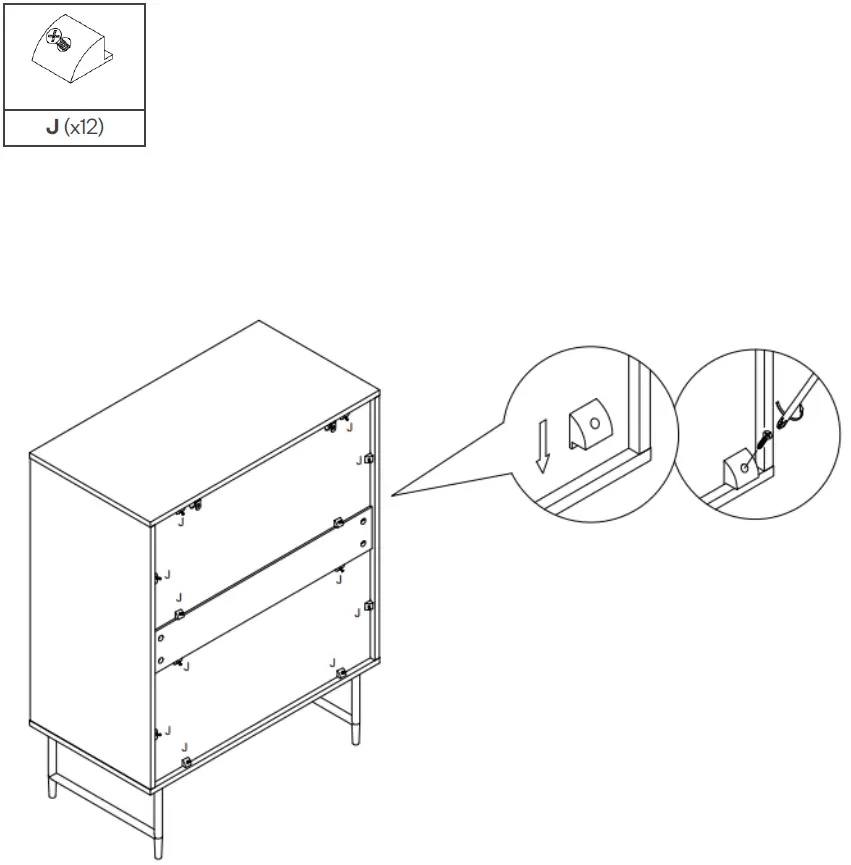kogan SLHONEYCDBA Honeycomb Chest of Drawers 15