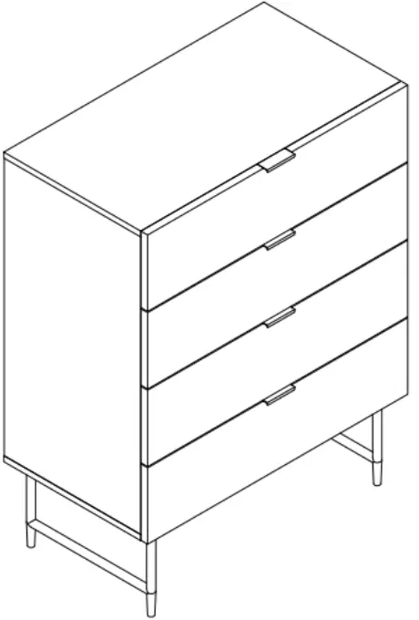 kogan SLHONEYCDBA Honeycomb Chest of Drawers 18