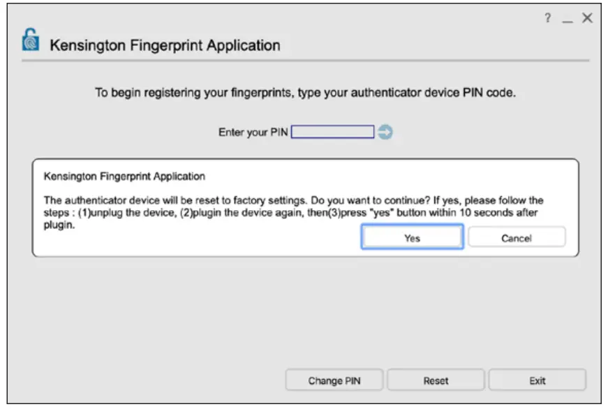 Kensington macOS Fingerprint Provisioning Tool for VeriMark Guard fig 6