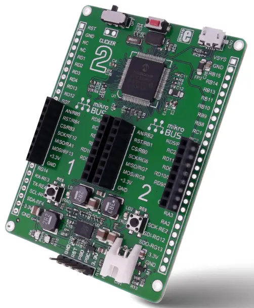 MIKROE Clicker 2 Battery Powered STM32 Development Board-
