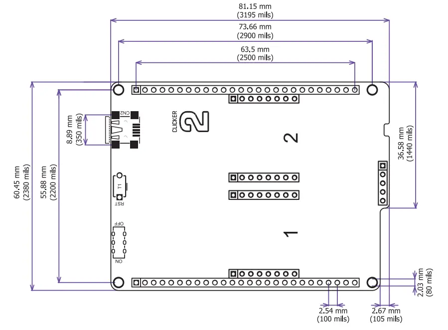 MIKROE Clicker 2 Battery Powered STM32 Development Board-fig26