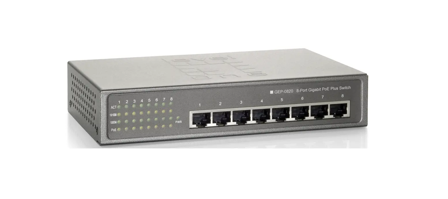 Level One Gep-0820w90 8-port Gigabit Poe Switch, 802.3at/af Poe, 90w User Guide Level One Gep-0820w90 8-port Gigabit Poe Switch, 802.3at/af Poe, 90w User Guide