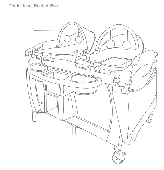 babytrend PY86XXXJ Lil' Snooze Deluxe III for Twins - Fig. 29d