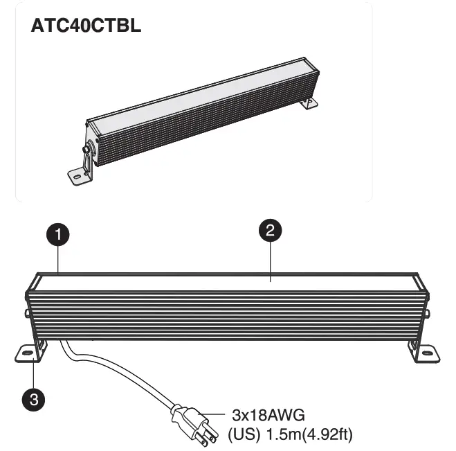 Atfoyer ATC40CTBL LED Light - fig