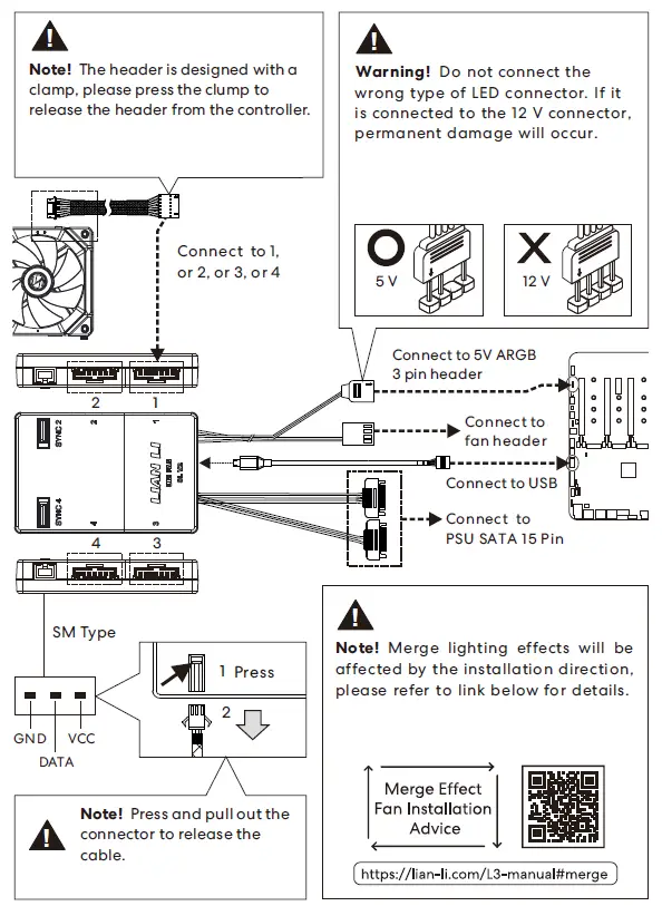 LIAN LI UF-SL120V2-3B RGB Black 3x 12cm Fan Pack with Controller-6