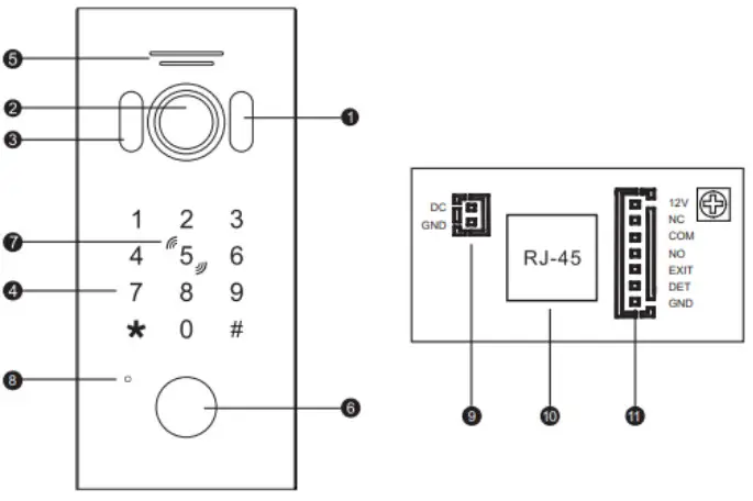eyevision EV-IP-KP22 Direct to Smartphone Video WiFi Intercom Outdoor Keypad Station - fig1
