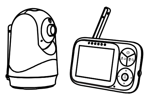 HelloBaby HB6233 2.4GHz Digital Wireless Video Baby Monitor - fsig 1fdd