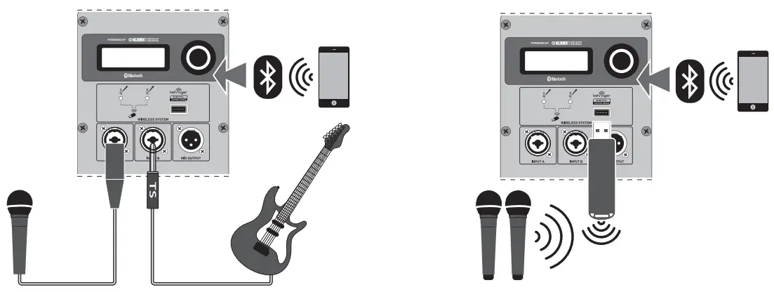 behringer EUROLIVE B15XB12X Active PA Speaker - Hook-Up