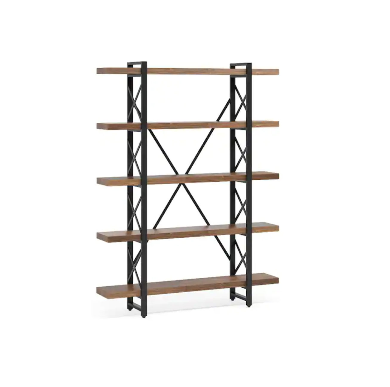 Tribesigns Tjhd-qp-0967 Solid Wood 5 Shelf Etagere Bookcase With Storage Shelves Instruction Manual