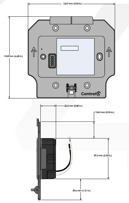 Control4 T4 Series 8 Inch and 10 Inch In-Wall Touchscreen Power Box 10