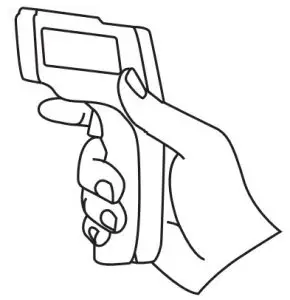 RELEASE to lock the temperature result