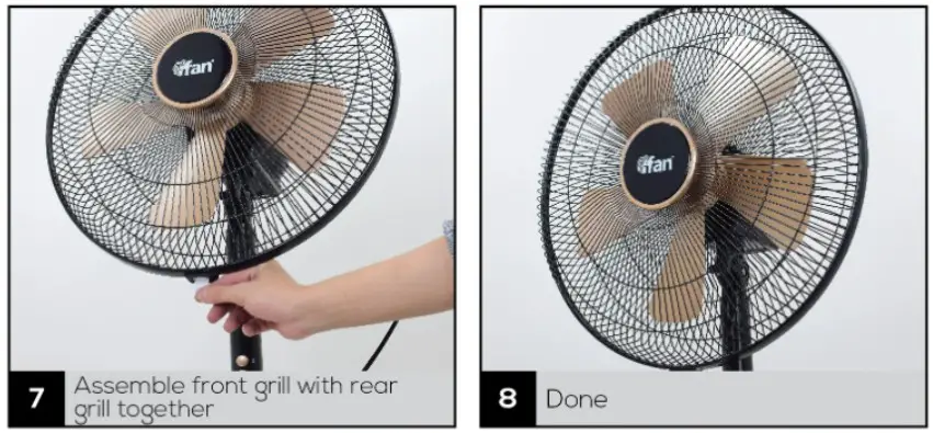 iFan IF402 Desk Fan 16 InchTable Fan With Air Circulator - HOW TO ASSEMBLE 8