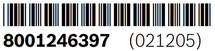 BOSCH PC Series Built In Gas Hob - bar Code