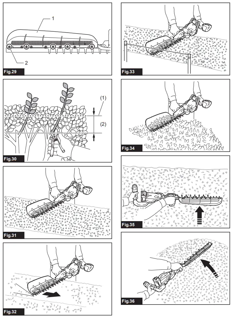 makita UH014 Cordless Hedge Trimmer - Fig 5