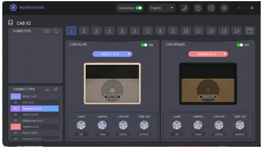 MOOER CAB X2 Stereo Cabinet Simulation Pedal - fig 7