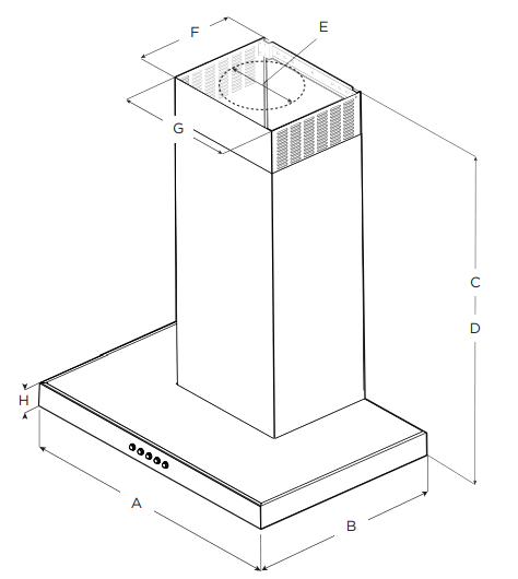 Ariete ATS430SSB 30 Inch Stainless Steel Convertible Chimney Style Wall Mount Hood - fig 1