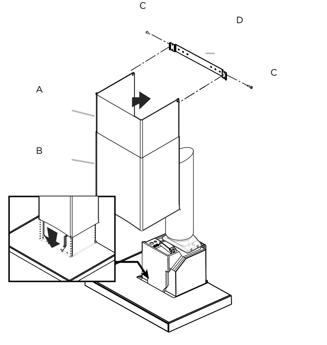 Ariete ATS430SSB 30 Inch Stainless Steel Convertible Chimney Style Wall Mount Hood - fig 10