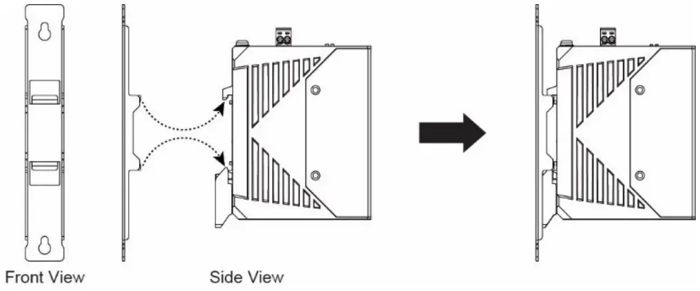 MOXA EDS 2008-EL Series Unmanaged Switches - Wall Mounting