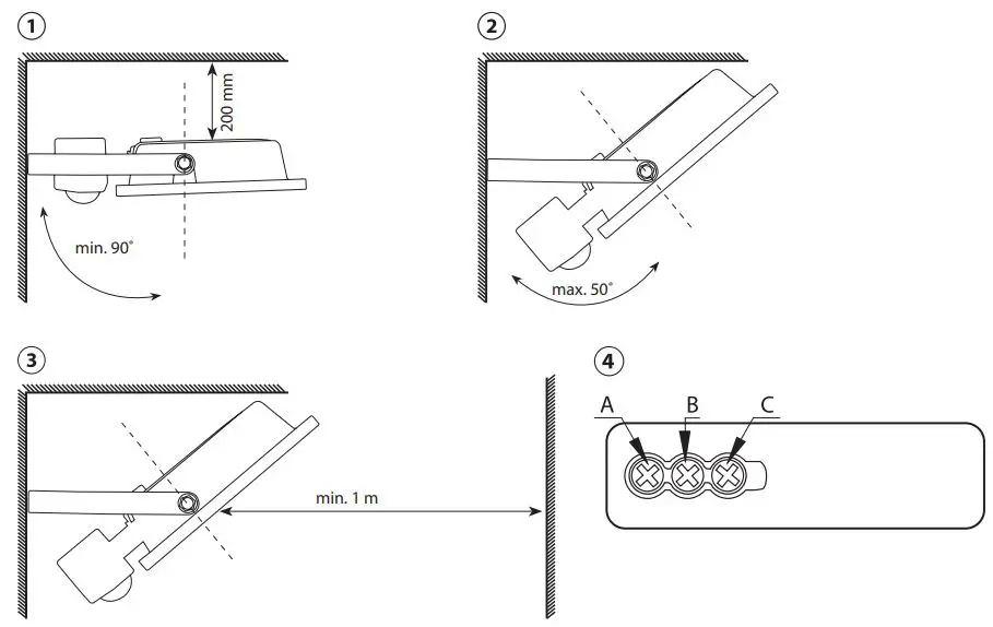 emos ZS2332 LED Floodlight + PIR Sensor Instruction Manual - How to use