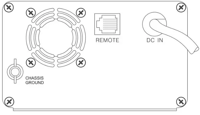 HELIOS SF200-350 Series Pure Sine Wave Inverters - Rear panel for 200W