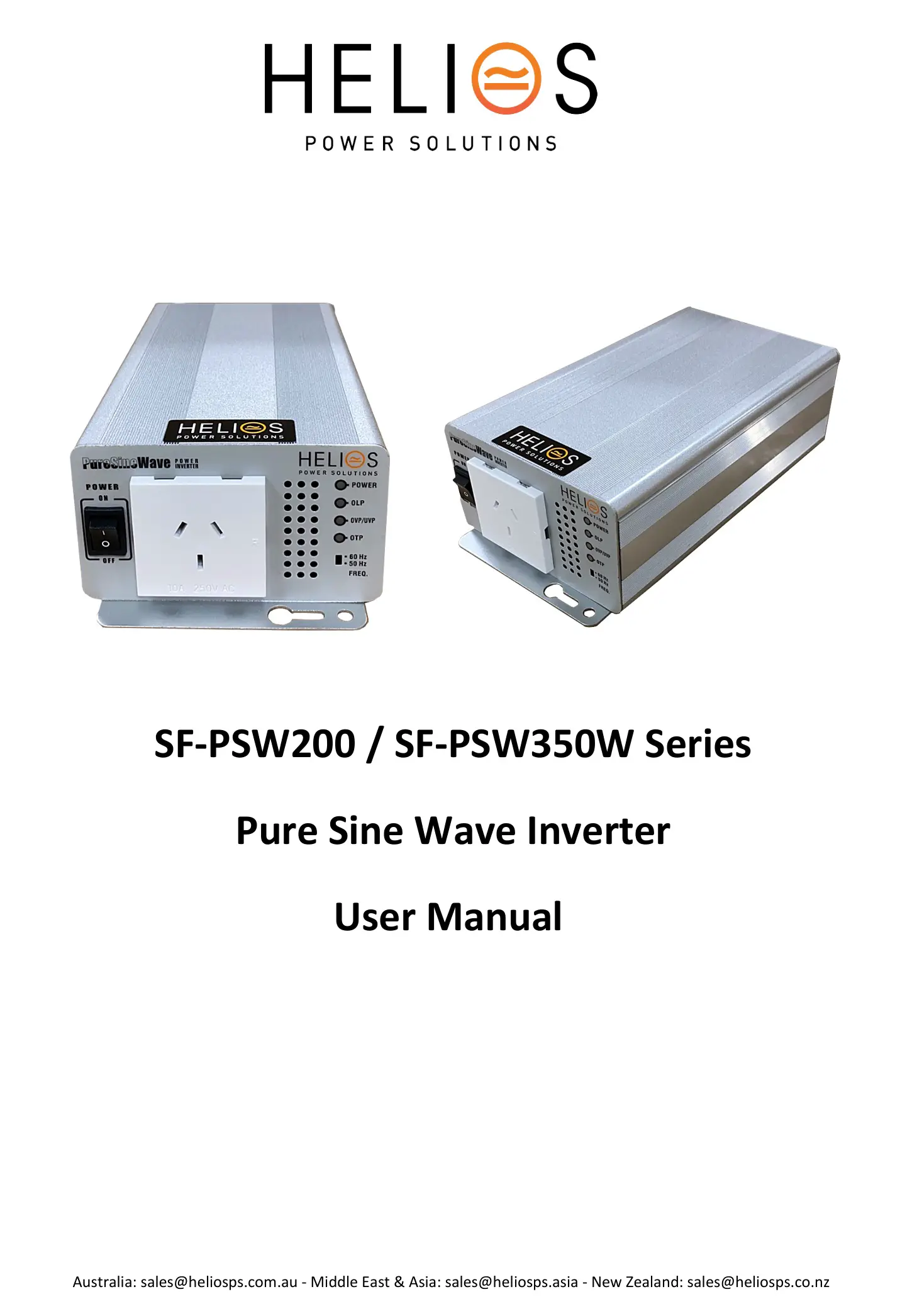 HELIOS SF200-350 Series Pure Sine Wave Inverters User Manual