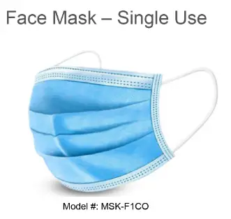 Homedics MSK-F1CO Single Use Face Mask - face mask