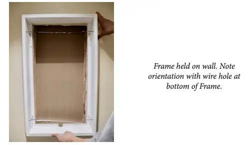 Frame held on wall