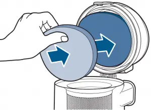 Bissell-2316-Pre-motor-filter-cleaning-illustration