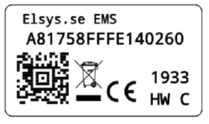 ELSYS EMS Lite Wireless Sensor - QR
