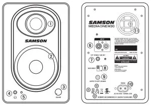 SAMSON MEDIAONE M30 Powered Studio Monitors - Powered Speaker