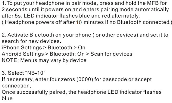 newbee NB-10 Active Noise Cancelling Bluetooth Headphone fig7