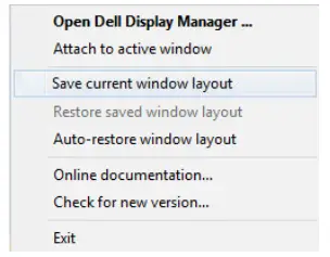 Save current window layout