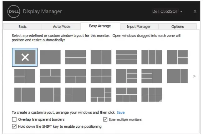 Span multiple monitors
